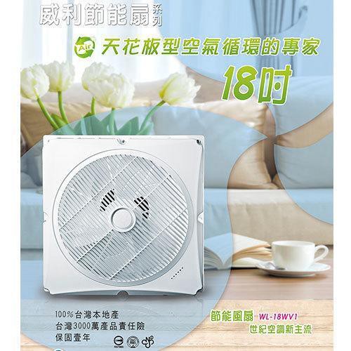 威利 輕鋼架專用節能風扇18吋遙控型