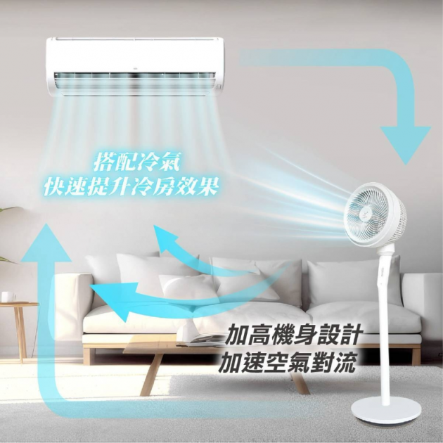 伊娜卡 ST-1101 "搖控" 10吋渦輪循環座立扇