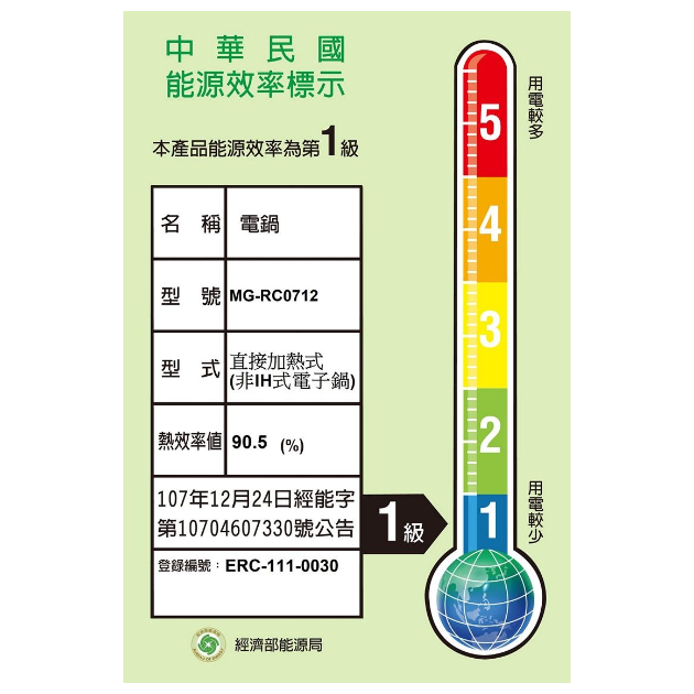 松木 MG-RC0712 一級節能 立體保溫10人份電子鍋
