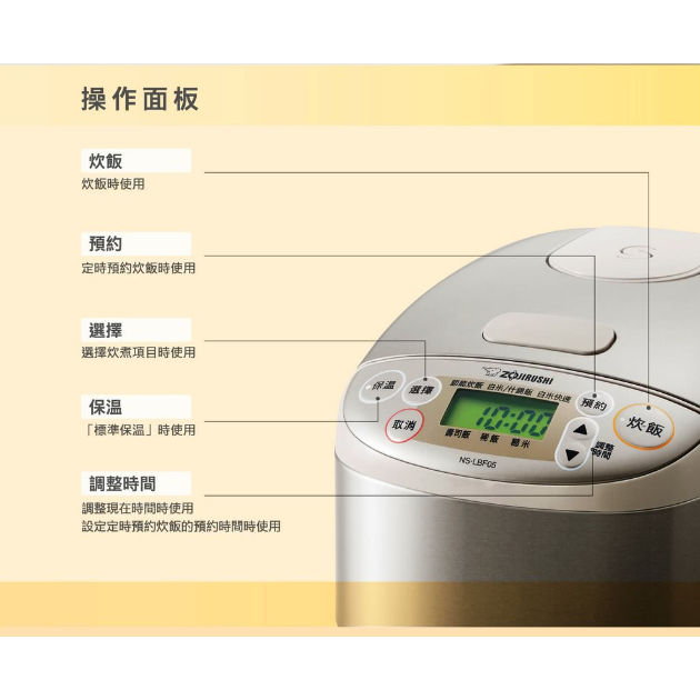 象印 NS-LBF05 / 3人份微電腦電子鍋