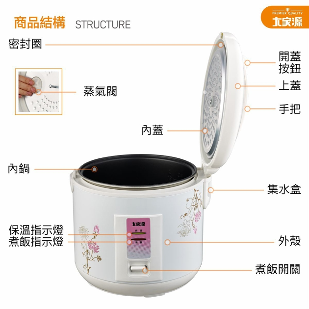 大家源 TCY-3410 十人份多功能電子鍋