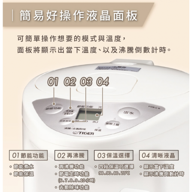 虎牌(PDR-S30R) 3.0L【日本製】微電腦電熱水瓶