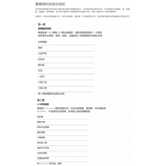 諾得淨水24.2.201-200A / 雙道式H2OK 超微粒活性碳棒+UF中空絲膜整組