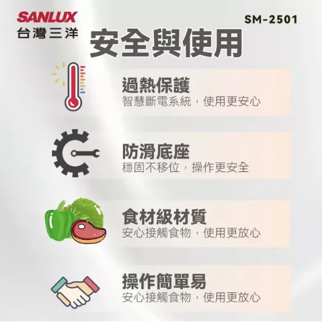 【SANLUX】台灣三洋 SM-2501 多功能食物調理機()