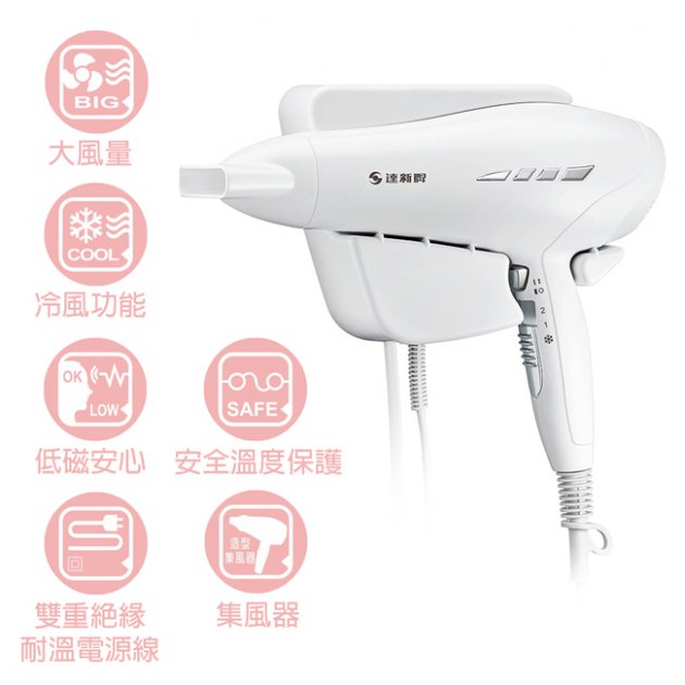 【達新牌】壁掛式速乾吹風機 TS-1699 / 1699P SGS檢測全機抗菌