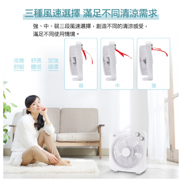 大家源 TCY-851201 / 12吋定時箱扇