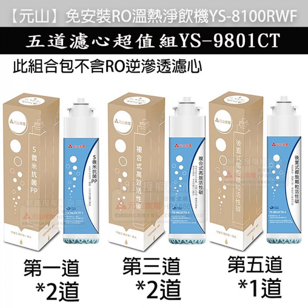元山 YS-9822 快拆系列濾心(適用機種YS-8100RWF、YS-8020RO)