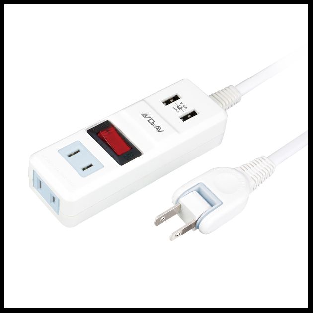 Dr.AV 聖岡科技 NS-222U 多功能2USB家用延長線