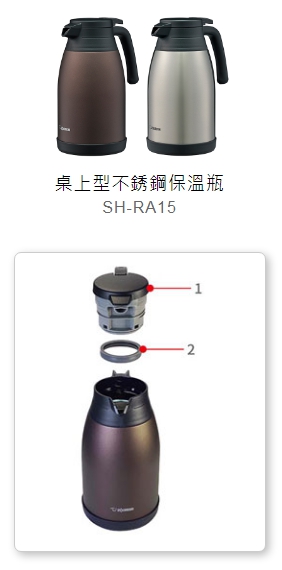 象印SH-RA19 RA15 白鐵保溫壺